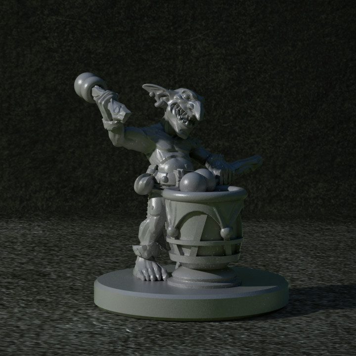 Goblin Drummer — Faction Infantry & Warbands STL miniature by Clay Cyanide