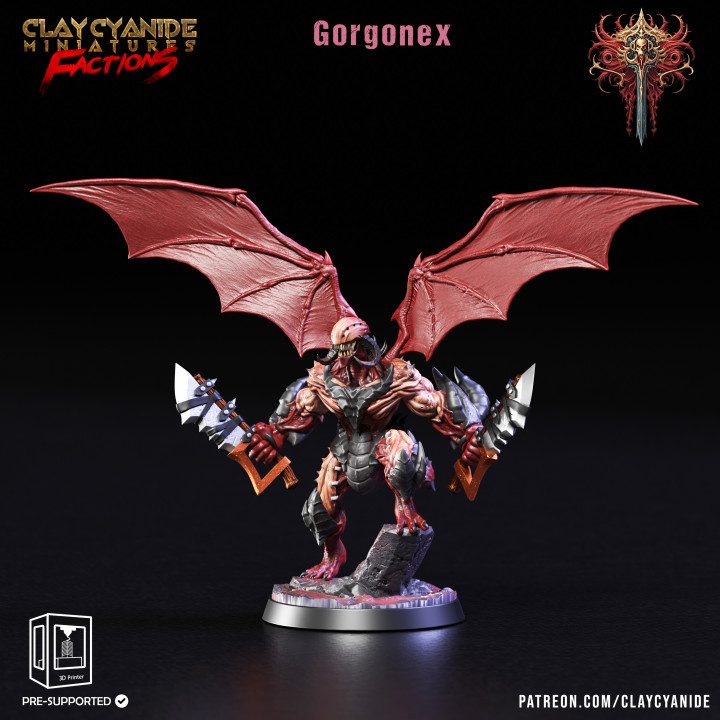 Gorgonex — Dark Fantasy Monsters STL miniature by Clay Cyanide