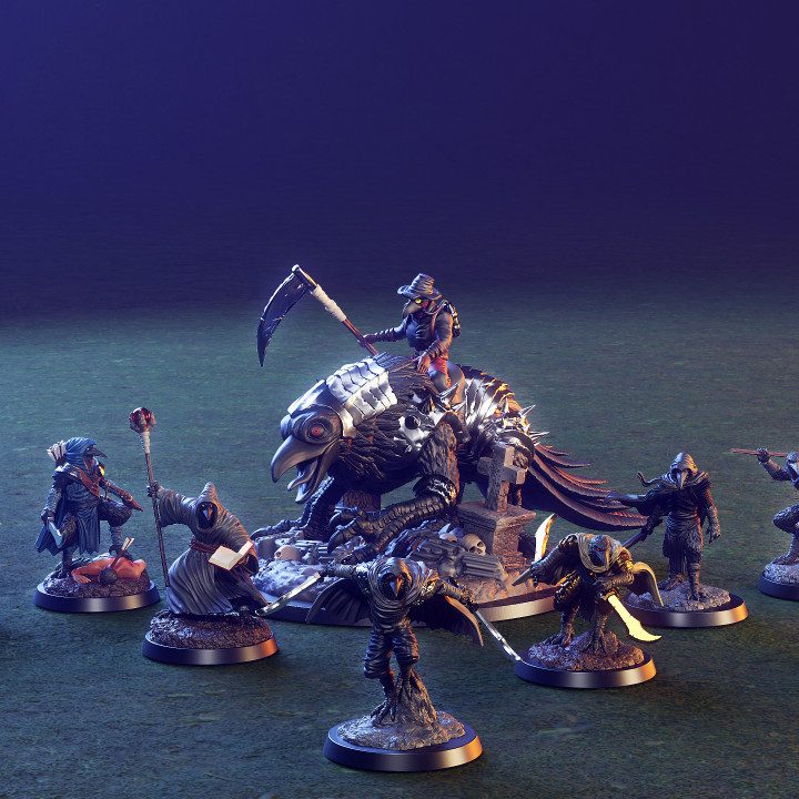 Grim Flock — Dark Fantasy Monsters STL miniature by Clay Cyanide