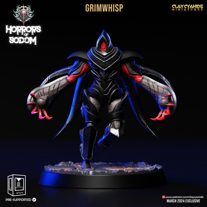 Grimwhisp — Dark Fantasy Monsters STL miniature by Clay Cyanide