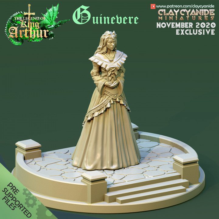 Guinevere — Fantasy Heroes & Champions STL miniature by Clay Cyanide