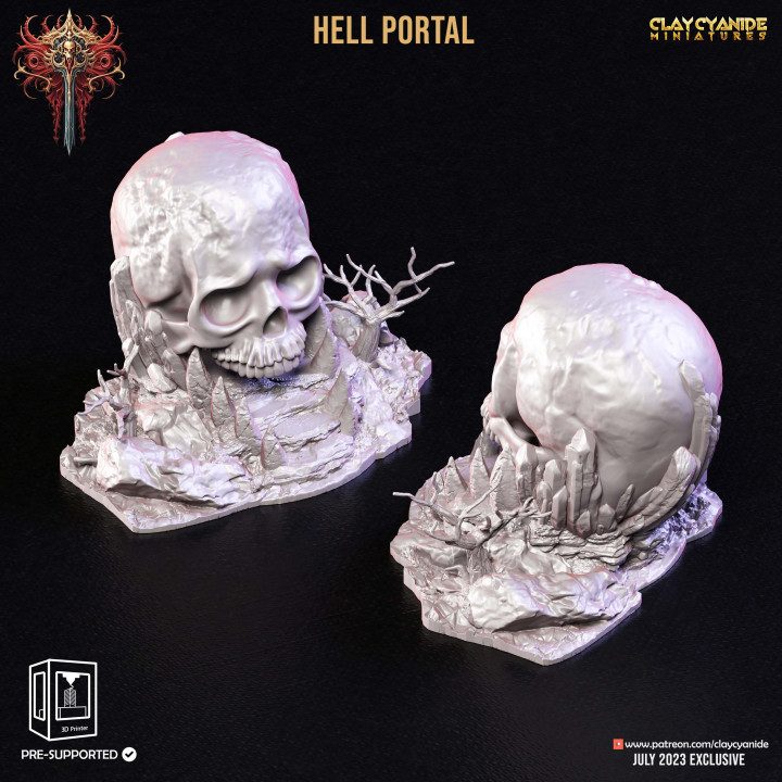 Hell Portal — Terrain & Dungeon Props STL miniature by Clay Cyanide