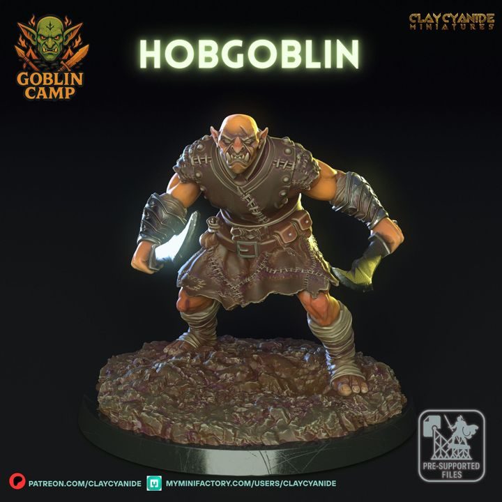  Hobgoblin 2 — Dark Fantasy Monsters STL miniature by Clay Cyanide