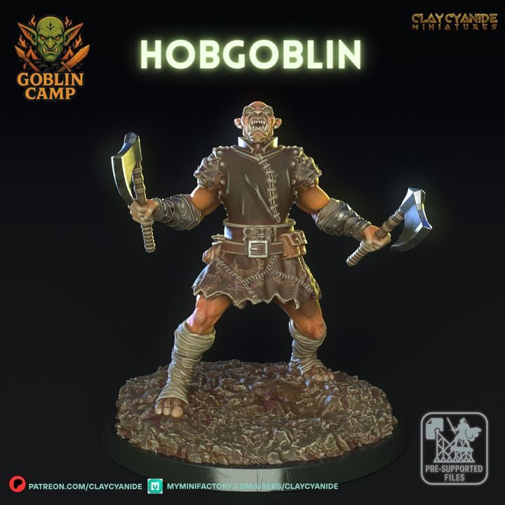  Hobgoblin 3 — Dark Fantasy Monsters STL miniature by Clay Cyanide