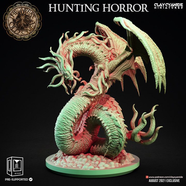 Hunting Horror — Dark Fantasy Monsters STL miniature by Clay Cyanide