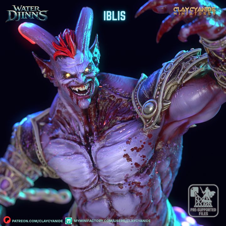 Iblis — Djinn Chronicles STL miniature by Clay Cyanide