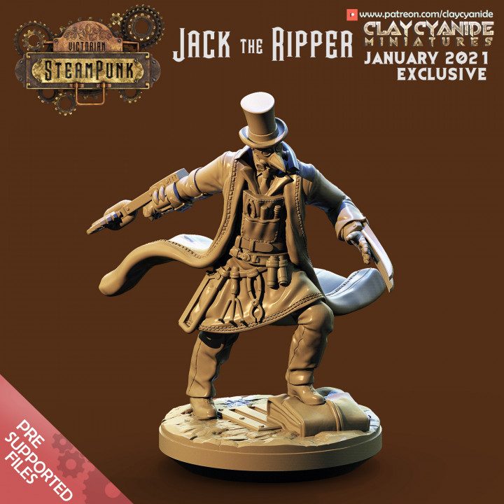 Jack The Ripper — Fantasy Heroes & Champions STL miniature by Clay Cyanide