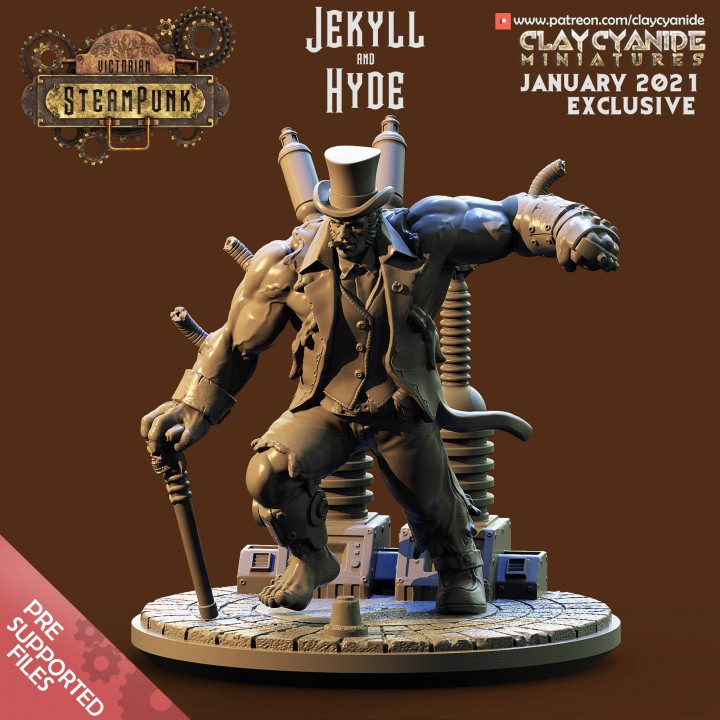 Jekyll and Hyde — Fantasy Heroes & Champions STL miniature by Clay Cyanide