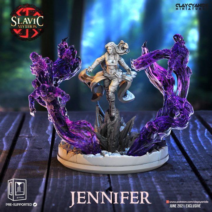 Jennifer — Fantasy Heroes & Champions STL miniature by Clay Cyanide