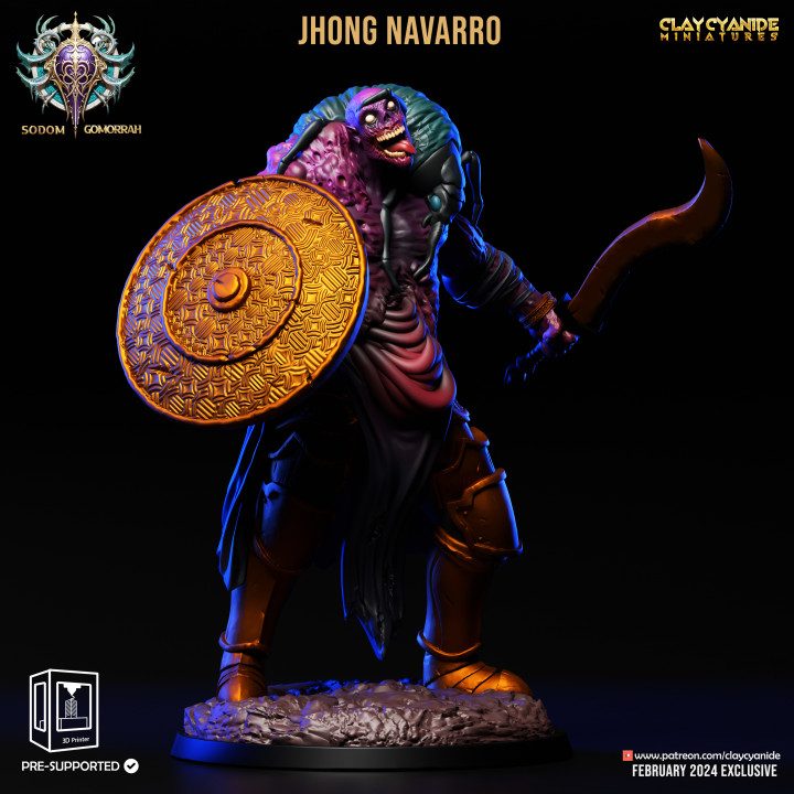 Jhong Navarro — Fantasy Heroes & Champions STL miniature by Clay Cyanide