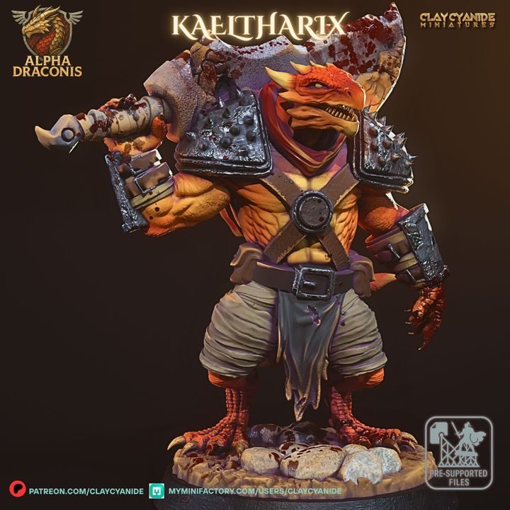 Kaeltharix — Dragon Miniatures STL miniature by Clay Cyanide
