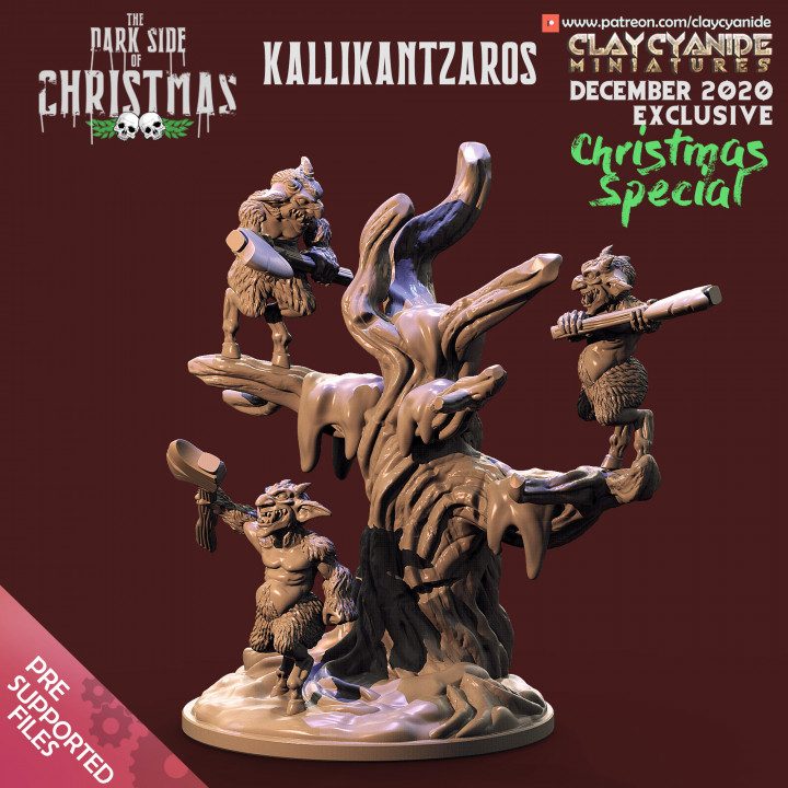 Kallikantzaros — Dark Fantasy Monsters STL miniature by Clay Cyanide