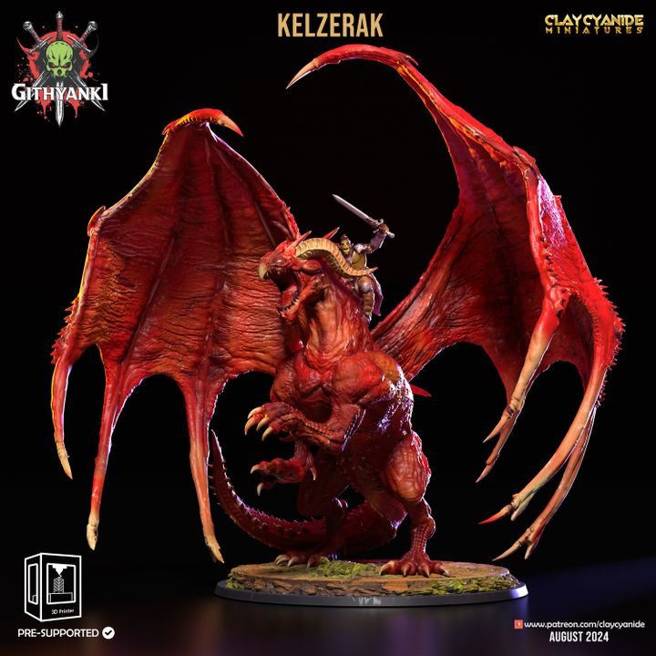 Kelzerak — Dark Fantasy Monsters STL miniature by Clay Cyanide