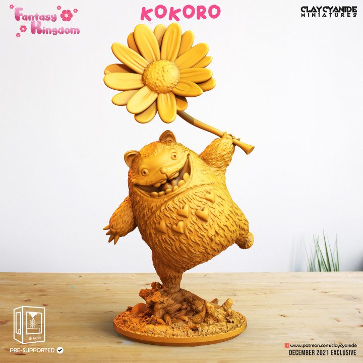 Kokoro — Fantasy Heroes & Champions STL miniature by Clay Cyanide