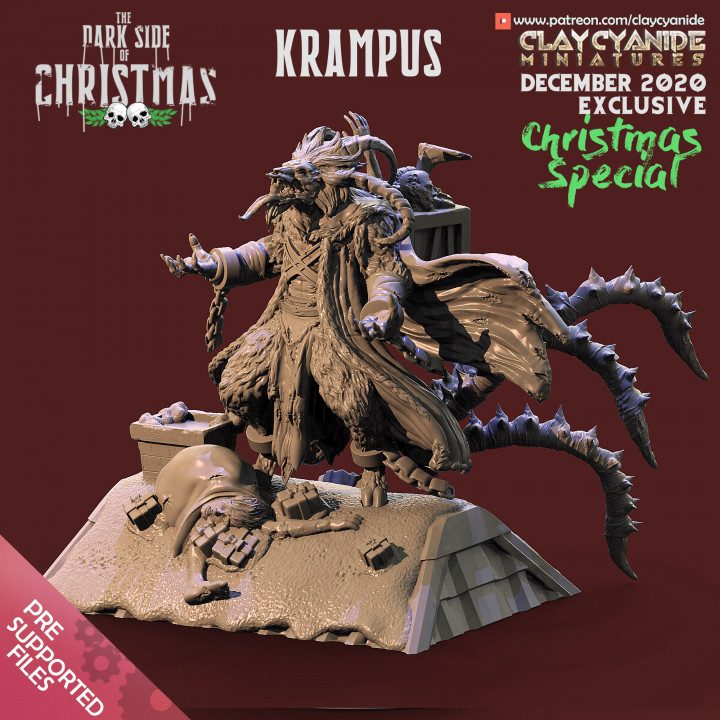 Krampus — Dark Fantasy Monsters STL miniature by Clay Cyanide