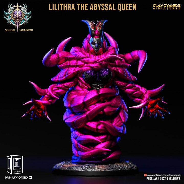 Lilithra The Abyssal Queen — Ars Goetia STL miniature by Clay Cyanide