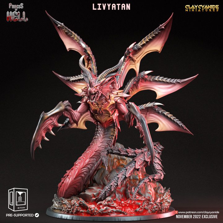 Livyatan — Ars Goetia STL miniature by Clay Cyanide