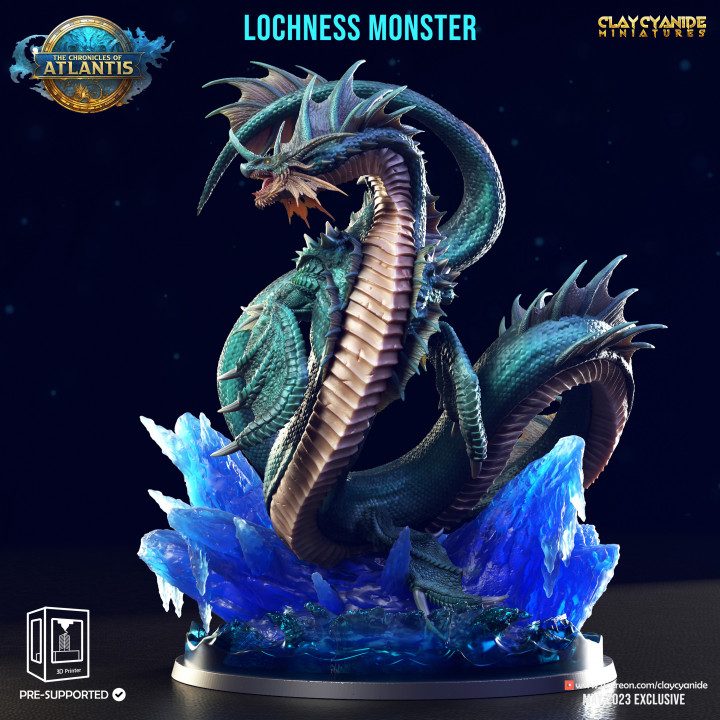Lochness Monster — Dark Fantasy Monsters STL miniature by Clay Cyanide