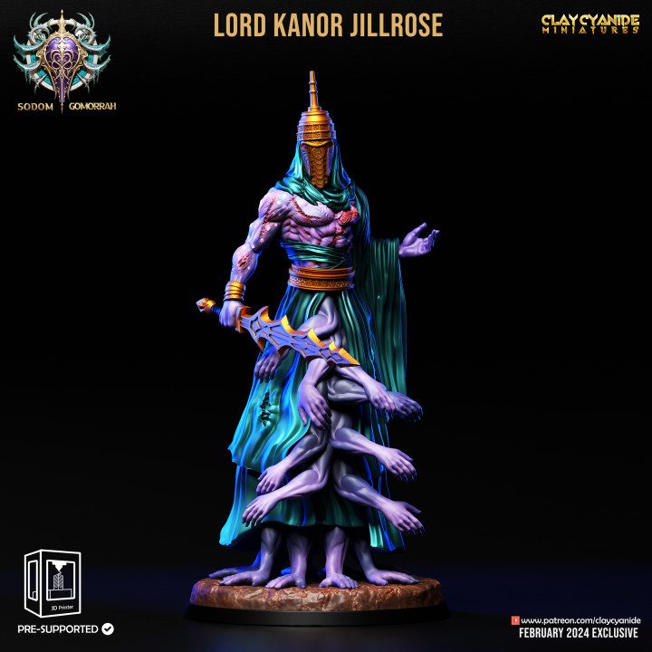Lord Kanor Jillrose — Fantasy Heroes & Champions STL miniature by Clay Cyanide