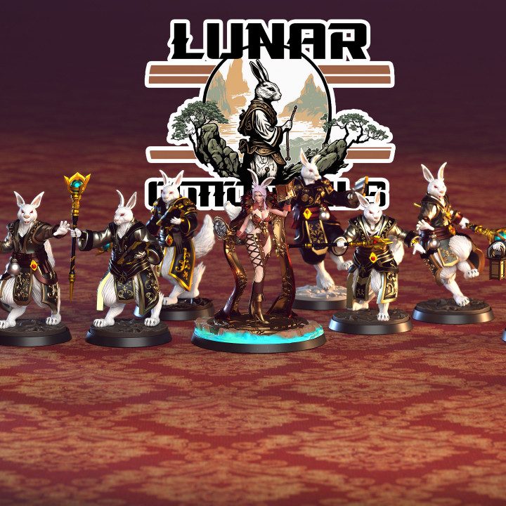 Lunar Cottontails — Dark Fantasy Monsters STL miniature by Clay Cyanide