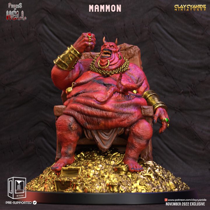 Mammon — Ars Goetia STL miniature by Clay Cyanide
