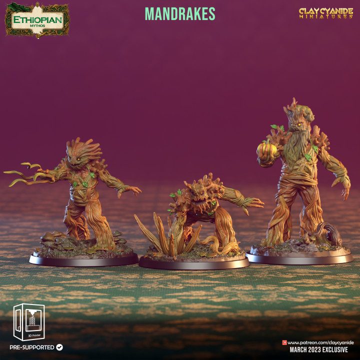 Mandrakes — Dark Fantasy Monsters STL miniature by Clay Cyanide