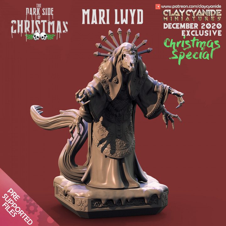 Mari Lwyd — Dark Fantasy Monsters STL miniature by Clay Cyanide