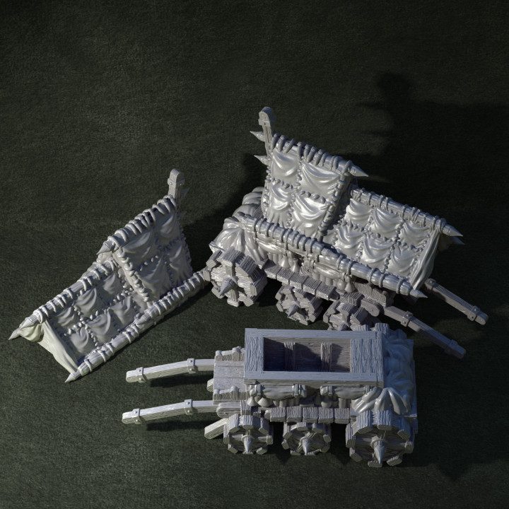 Merchant Cart — Terrain & Dungeon Props STL miniature by Clay Cyanide