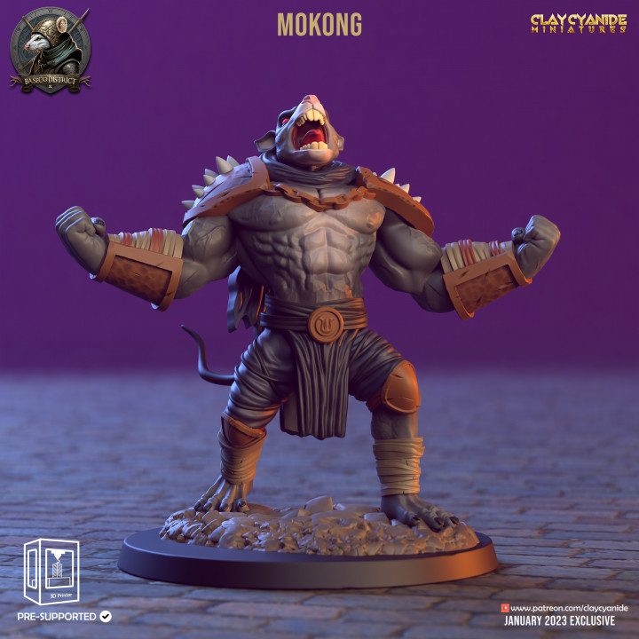 Mokong — Clay Cyanide Collection STL miniature by Clay Cyanide
