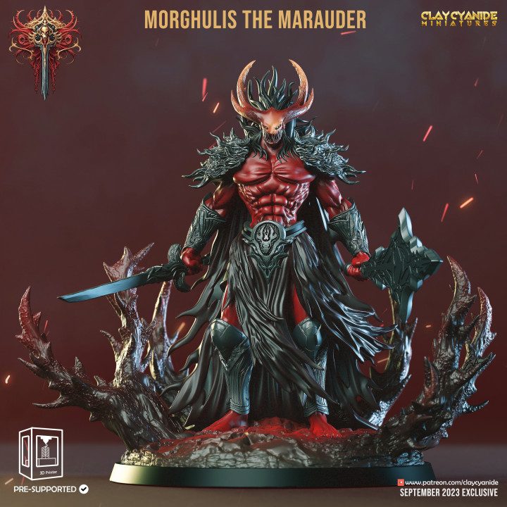 Morghulis the Marauder — Undead & Necromancy STL miniature by Clay Cyanide
