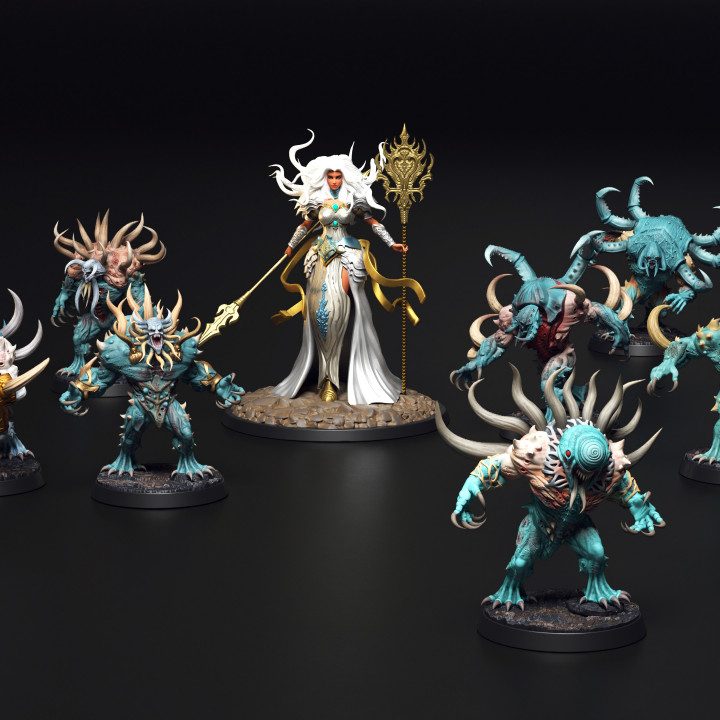 Mortisbane Moonmorphs — Dark Fantasy Monsters STL miniature by Clay Cyanide