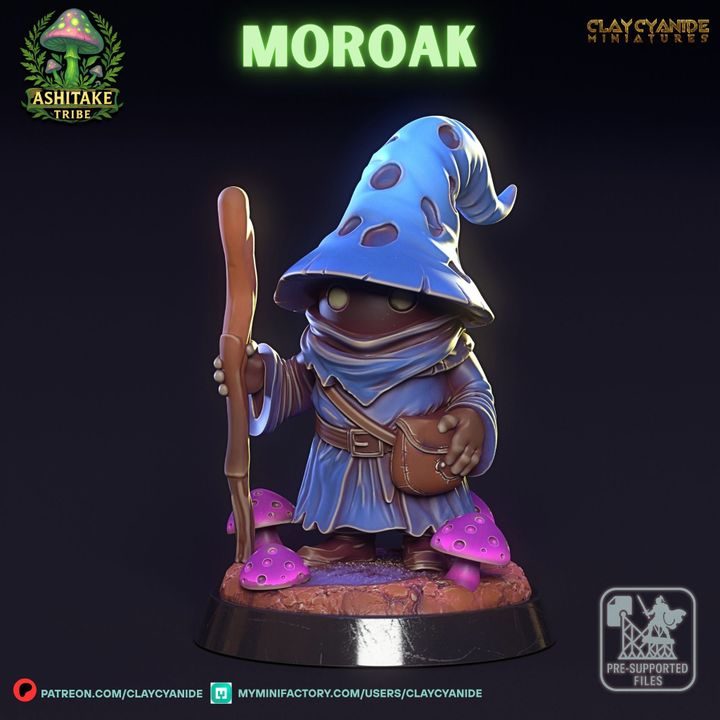 Mushroom Moroak — Dark Fantasy Monsters STL miniature by Clay Cyanide