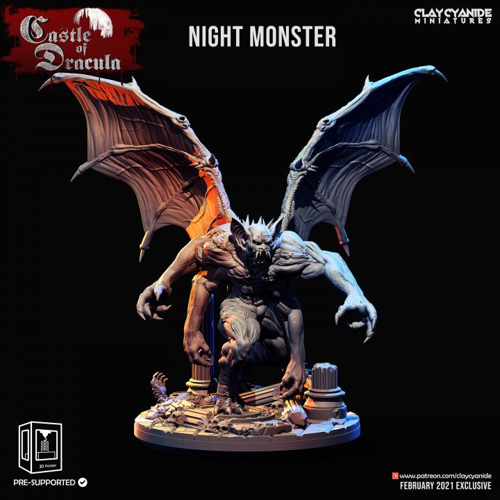 Night Monsters — Dark Fantasy Monsters STL miniature by Clay Cyanide