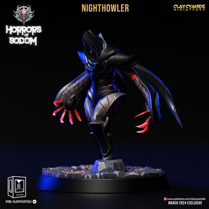 Nighthowler — Dark Fantasy Monsters STL miniature by Clay Cyanide