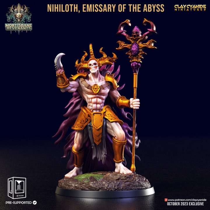 Nihiloth, Emissary of the Abyss — Dark Fantasy Monsters STL miniature by Clay Cyanide