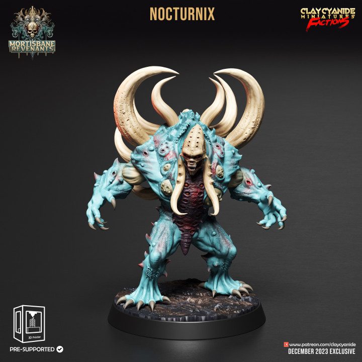 Nocturnix — Dark Fantasy Monsters STL miniature by Clay Cyanide