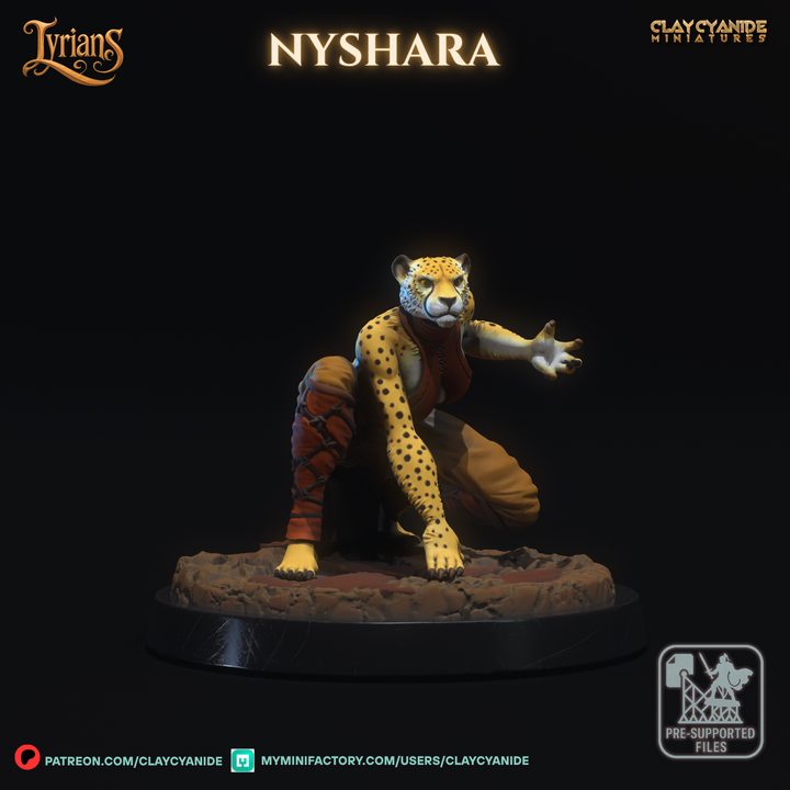 Nyshara — Fantasy Heroes & Champions STL miniature by Clay Cyanide