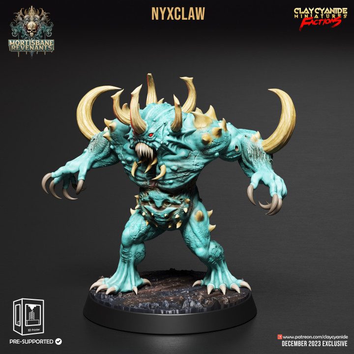 Nyxclaw — Dark Fantasy Monsters STL miniature by Clay Cyanide