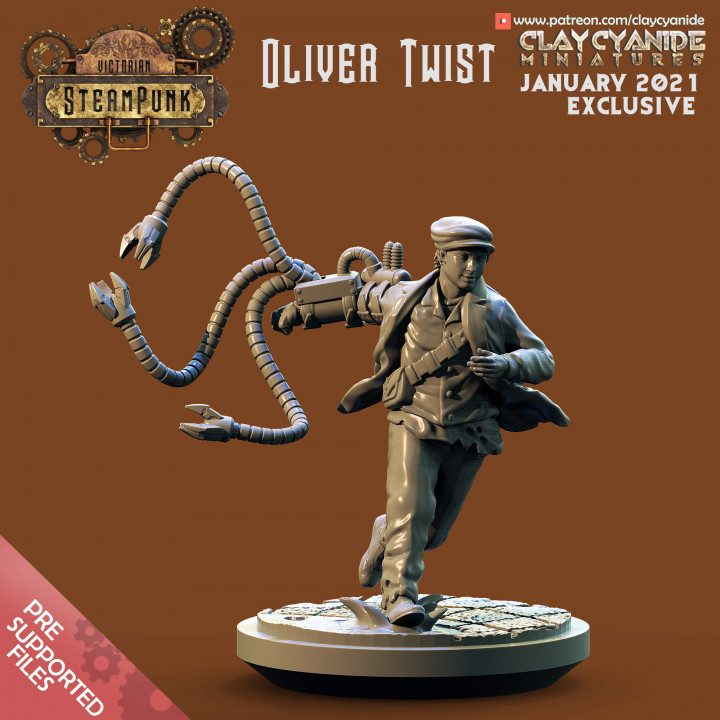 Oliver Twist — Fantasy Heroes & Champions STL miniature by Clay Cyanide