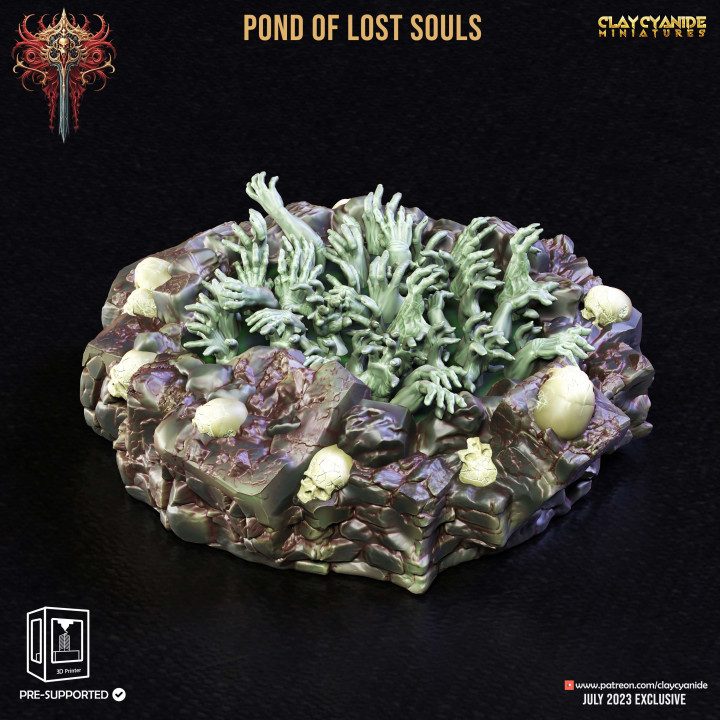 Pond of Lost Souls — Terrain & Dungeon Props STL miniature by Clay Cyanide