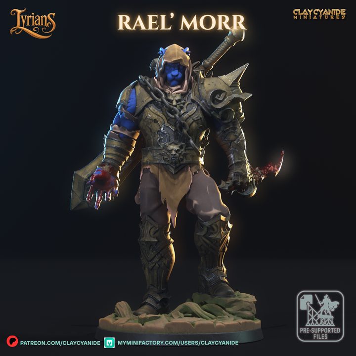 Rael' Morr — Fantasy Heroes & Champions STL miniature by Clay Cyanide