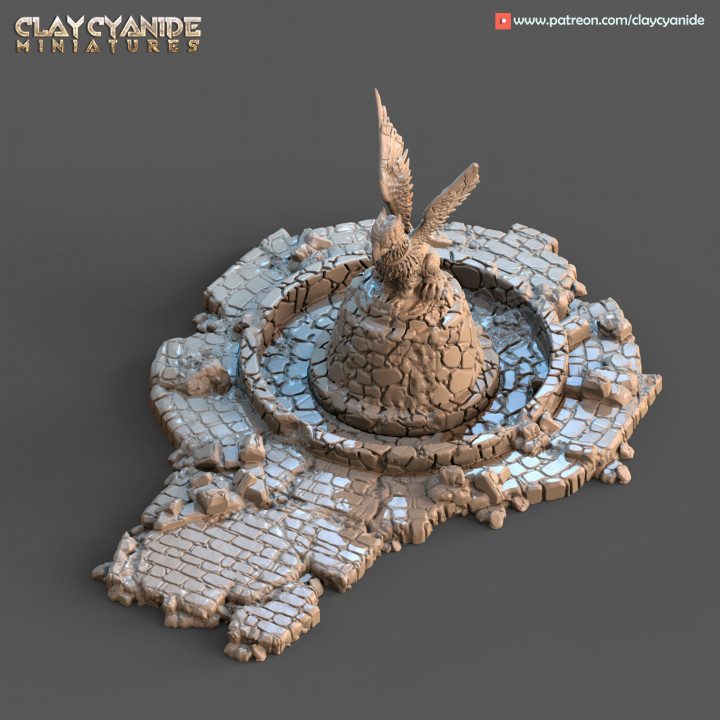 Ruins Middle — Terrain & Dungeon Props STL miniature by Clay Cyanide