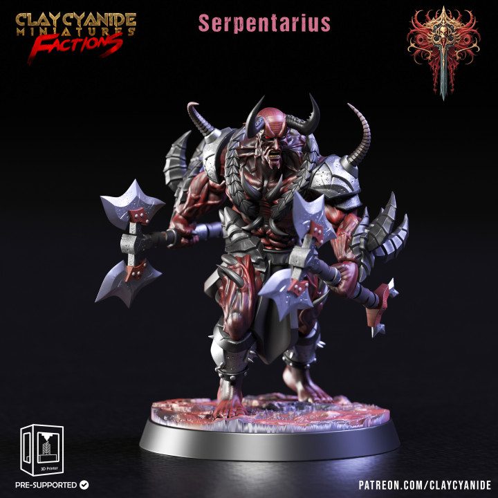 Serpentarius — Dark Fantasy Monsters STL miniature by Clay Cyanide