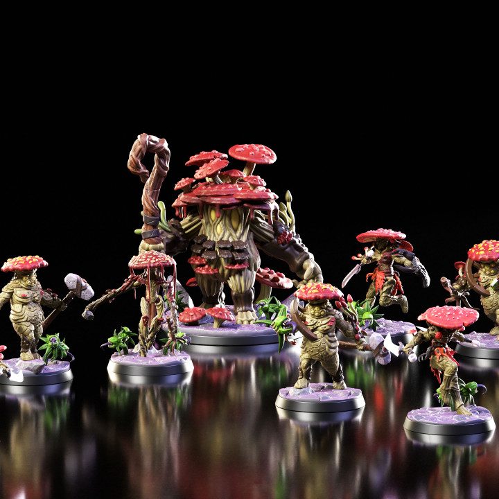 Shroomkin — Dark Fantasy Monsters STL miniature by Clay Cyanide