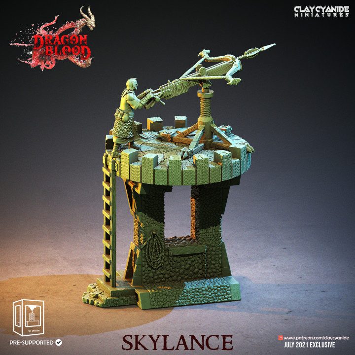 Skylance — Dark Fantasy Monsters STL miniature by Clay Cyanide