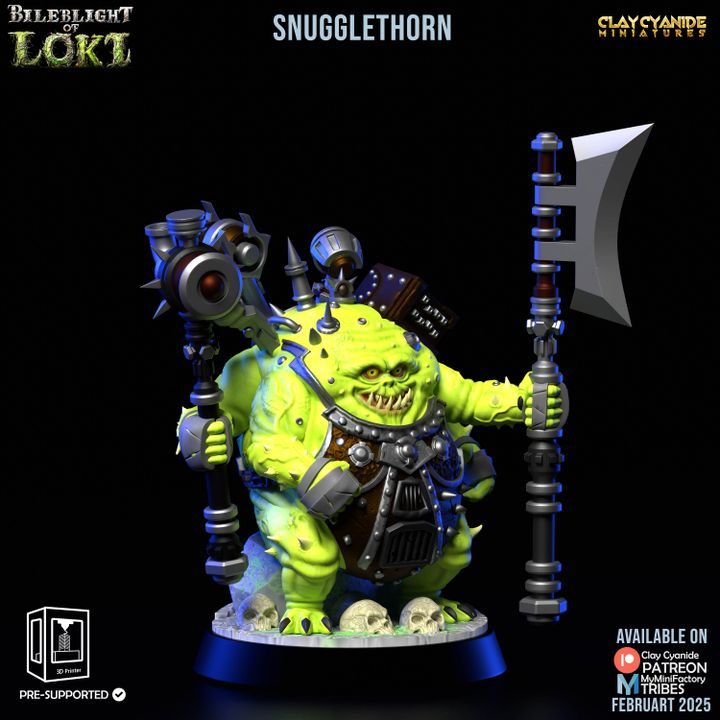 Snugglethorn — Dark Fantasy Monsters STL miniature by Clay Cyanide