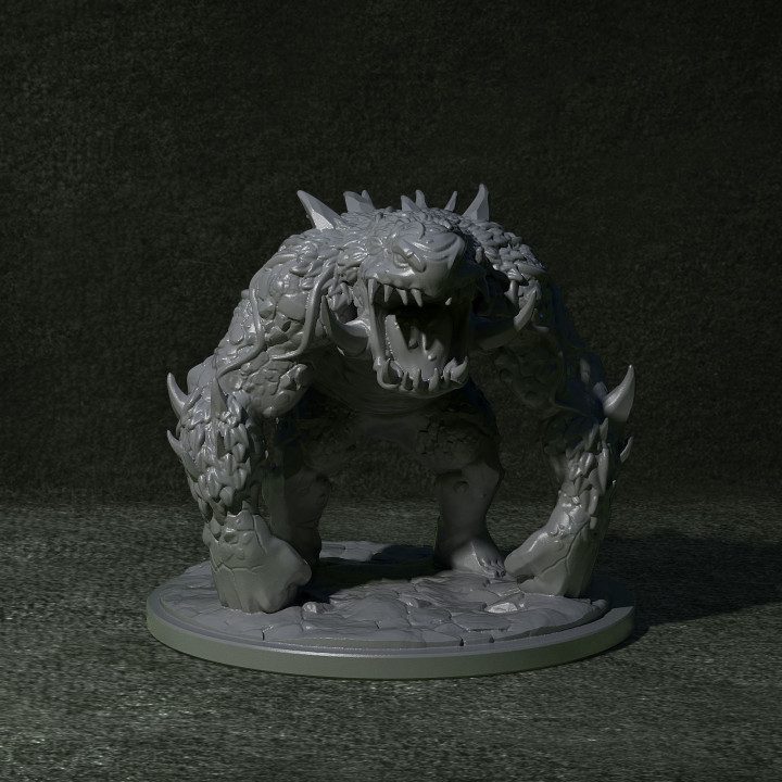 Stone Mountain Troll — Dark Fantasy Monsters STL miniature by Clay Cyanide