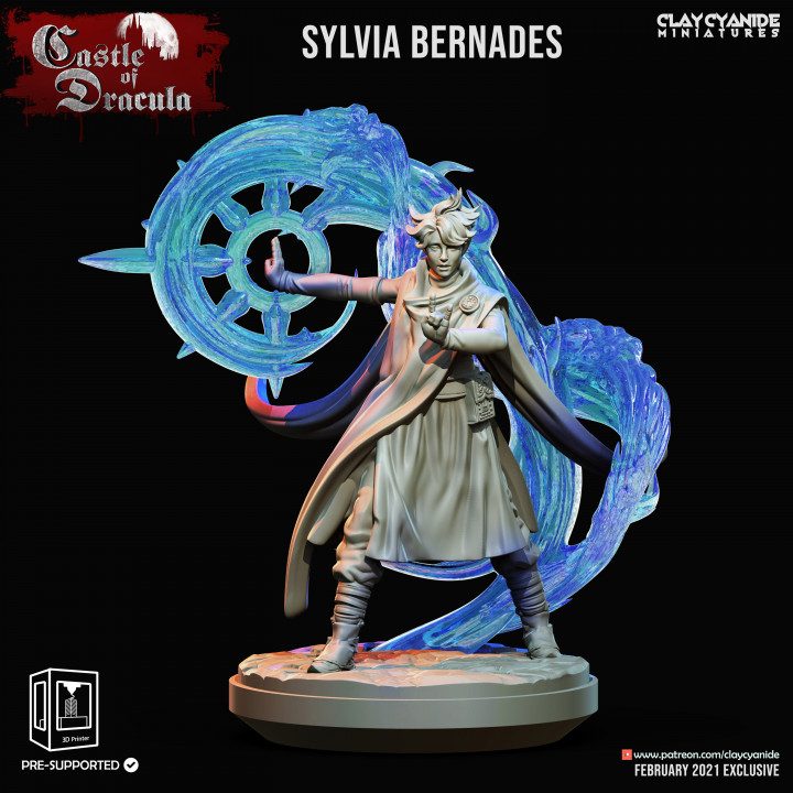 Sylvia Bernades — Fantasy Heroes & Champions STL miniature by Clay Cyanide