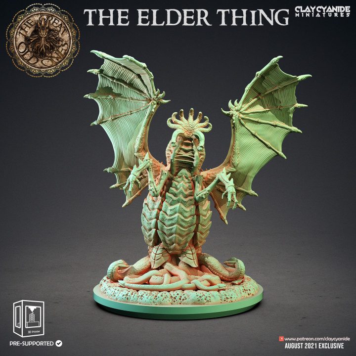The Elder Thing — Dark Fantasy Monsters STL miniature by Clay Cyanide
