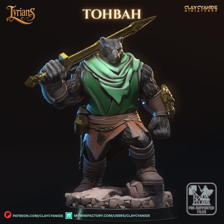 TohBah — Fantasy Heroes & Champions STL miniature by Clay Cyanide